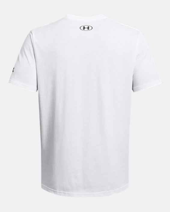 男士UA Athletics短袖T恤 in White image number 3